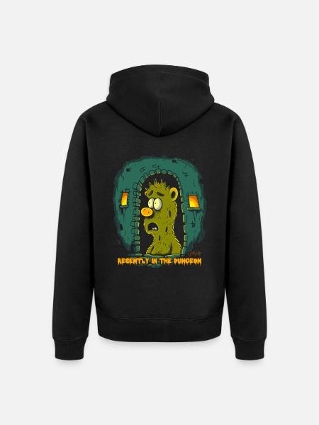 Neulich im Kerker - Unisex Premium Bio Zip Hoodie - Schwarz