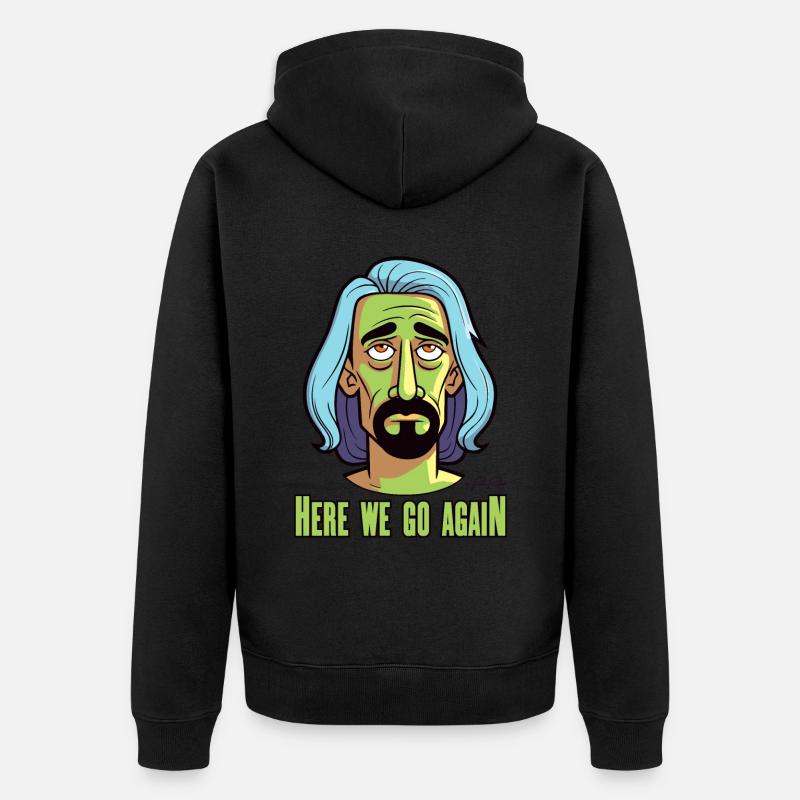 Lassés de tout, c’est reparti - Veste à capuche bio Premium Unisexe - noir