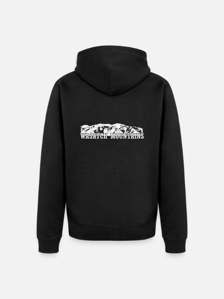 Wasatch Mountains, Rocky Mountains, Utah - Unisex Premium Organic Zip Hoodie - black