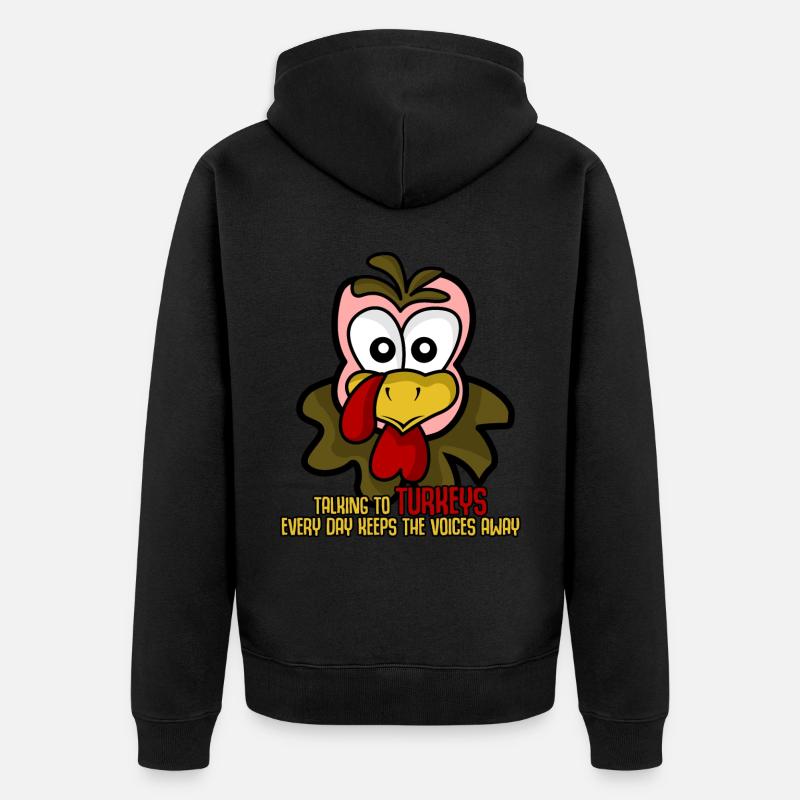 Dinde Dindes - Veste à capuche bio Premium Unisexe - noir