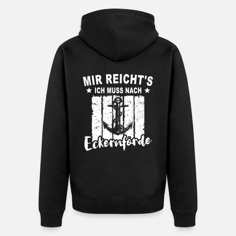 Eckernförde Eckernförder - Unisex Premium Bio Zip Hoodie - Schwarz
