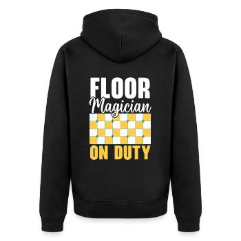 Carreleur Profession Carrelage Couche De Sol Carrelage - Veste à capuche bio Premium Unisexe - noir - Dos - Nico (187cm)
