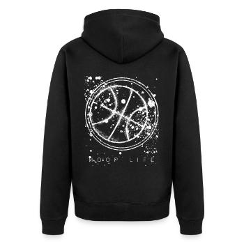 Basketball Player Fiel Goal Ball Graphic - Unisex Premium Organic Zip Hoodie - black - Back - Nico (187cm)