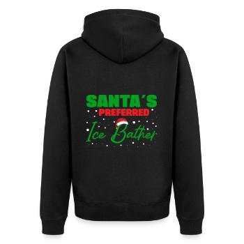 Baignade sur glace Les cadeaux de baigneur de glace préférés du Père Noël - Veste à capuche bio Premium Unisexe - noir - Dos - Nico (187cm)