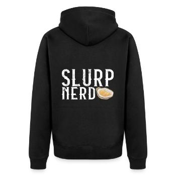 Oysters Oyster Lovers - Unisex Premium Organic Zip Hoodie - black - Back - Nico (187cm)