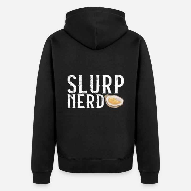 Austern Austernliebhaber - Unisex Premium Bio Zip Hoodie - Schwarz