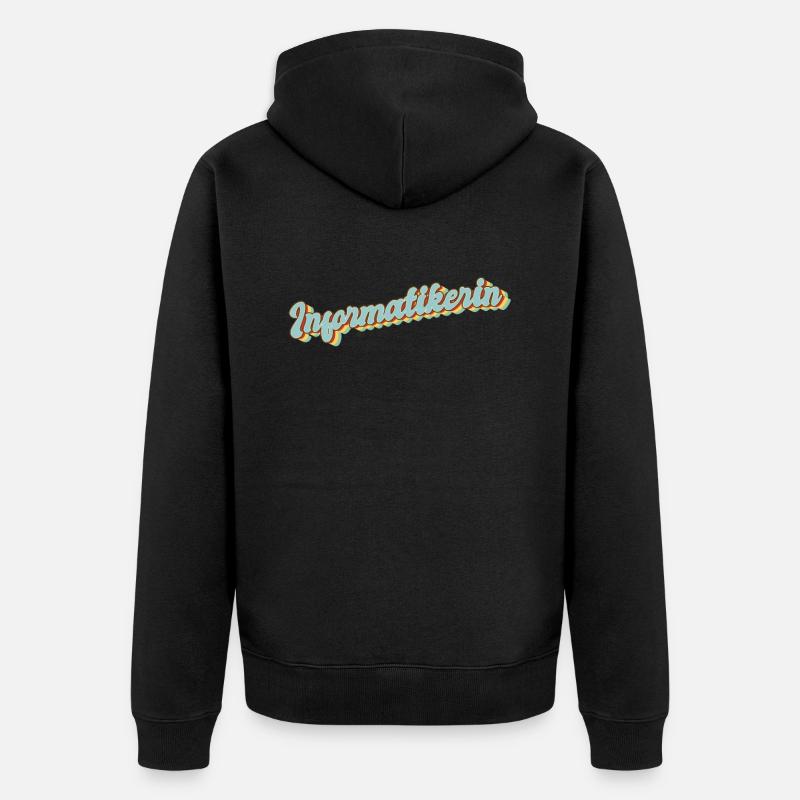 Programmierer Abschluss-Geschenk Informatikerin - Unisex Premium Bio Zip Hoodie - Schwarz