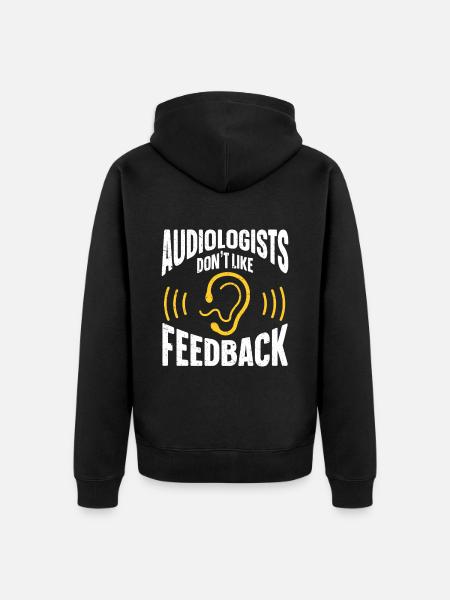 Audiology Audiologists - Unisex Premium Organic Zip Hoodie - black