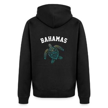 bahamas bahamian - Unisex Premium Bio Zip Hoodie - Schwarz - Hinten - Nico (187cm)