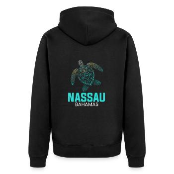bahamas bahamian - Unisex Premium Bio Zip Hoodie - Schwarz - Hinten - Nico (187cm)