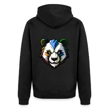 Tête de Panda Coloré - Veste à capuche bio Premium Unisexe - noir - Dos - Nico (187cm)