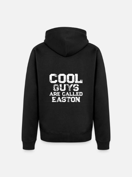 Cool guys are called Easton - Unisex Premium Organic Zip Hoodie - black