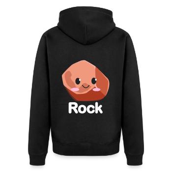 Ciseaux Papier Pierre Drôle Groupe Kawaii - Veste à capuche bio Premium Unisexe - noir - Dos - Nico (187cm)