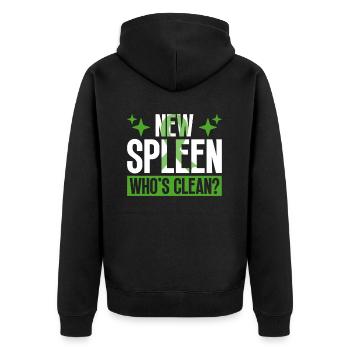 Organ Donor Spleen Organ Transplant - Unisex Premium Organic Zip Hoodie - black - Back - Nico (187cm)