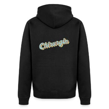 Krankenhaus Arzt Abschluss-Geschenk Chirurgin - Unisex Premium Bio Zip Hoodie - Schwarz - Hinten - Nico (187cm)