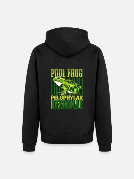 Kleiner Wasserfrosch - Unisex Premium Bio Zip Hoodie - Schwarz
