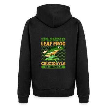 Grenouille magnifique - Veste à capuche bio Premium Unisexe - noir - Dos - Nico (187cm)