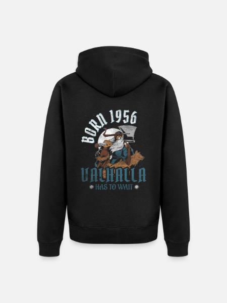 Odins sønner fødes 1956 Viking 68 års fødselsdag - Premium økologisk unisex-hættejakke - sort