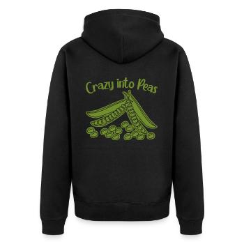 Pois Vegan - Veste à capuche bio Premium Unisexe - noir - Dos - Nico (187cm)