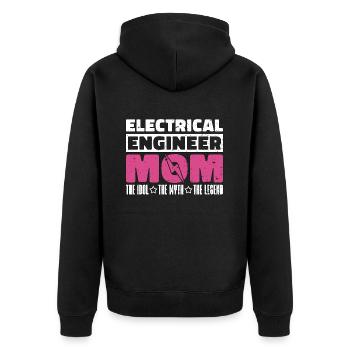 Electrical Engineer Mom The Idol The Technician - Unisex Premium Organic Zip Hoodie - black - Back - Nico (187cm)