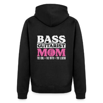 Bassiste Maman L’idole Le mythe Guitariste - Veste à capuche bio Premium Unisexe - noir - Dos - Nico (187cm)