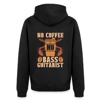 Guitariste basse Pas de café Pas de musicien Amateur de café - Veste à capuche bio Premium Unisexe - noir - Dos - Nico (187cm)