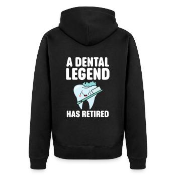 Dentist Student Degree Teeth Dentistry - Unisex Premium Organic Zip Hoodie - black - Back - Nico (187cm)