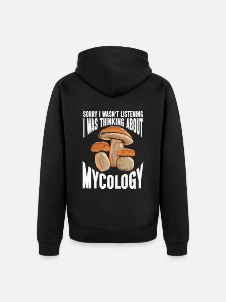 Mushroom, Mycology, Mycologist, Collector - Unisex Premium Organic Zip Hoodie - black