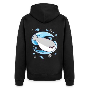 Sacabambaspis Poisson Meme Eau - Veste à capuche bio Premium Unisexe - noir - Dos - Nico (187cm)
