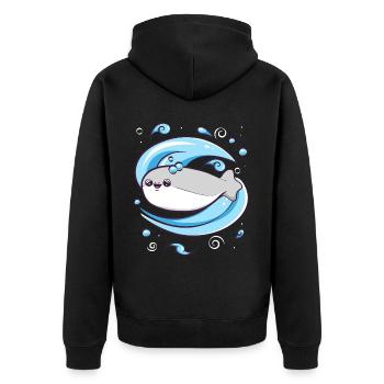Sacabambaspis Poisson Meme Eau - Veste à capuche bio Premium Unisexe - noir - Dos - Nico (187cm)