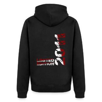 Tenue de décoration pour 12e anniversaire, édition limitée 2011 - Veste à capuche bio Premium Unisexe - noir - Dos - Nico (187cm)