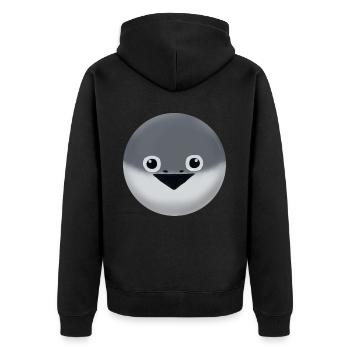 Face Fish Meme - Unisex Premium Organic Zip Hoodie - black - Back - Nico (187cm)