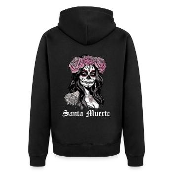 Santisima Muerte Dia De Los Muertos Mexicain - Veste à capuche bio Premium Unisexe - noir - Dos - Nico (187cm)