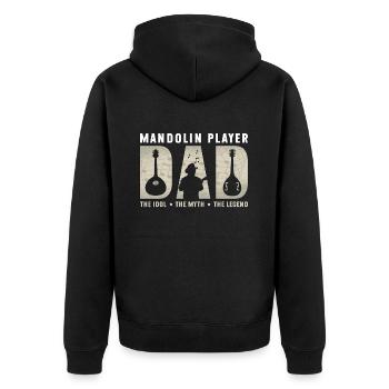 Joueur de mandoline Papa L’idole La musique Bluegrass - Veste à capuche bio Premium Unisexe - noir - Dos - Nico (187cm)