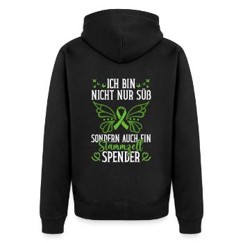 Stem Cells Stem Cell Therapy Stem Cell Donation - Unisex Premium Organic Zip Hoodie - black - Back - Nico (187cm)