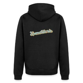 Maskenbildner Abschluss-Geschenk Kosmetikerin - Unisex Premium Bio Zip Hoodie - Schwarz - Hinten - Nico (187cm)