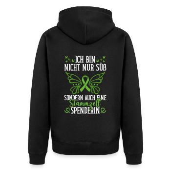 Stem Cells Stem Cell Therapy Stem Cell Donation - Unisex Premium Organic Zip Hoodie - black - Back - Nico (187cm)