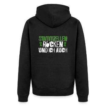 Stem Cells Stem Cell Therapy Stem Cell Donation - Unisex Premium Organic Zip Hoodie - black - Back - Nico (187cm)