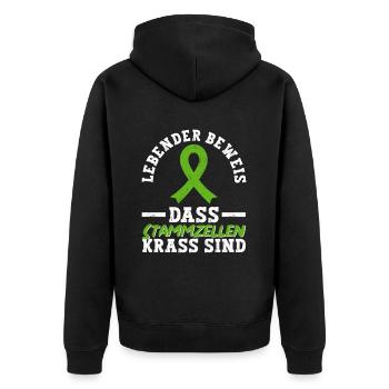 Stem Cells Stem Cell Therapy Stem Cell Donation - Unisex Premium Organic Zip Hoodie - black - Back - Nico (187cm)