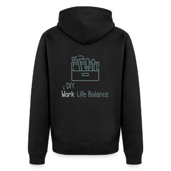 Équilibre entre vie professionnelle et vie privée à faire soi-même – Artisanat - Veste à capuche bio Premium Unisexe - noir - Dos - Nico (187cm)