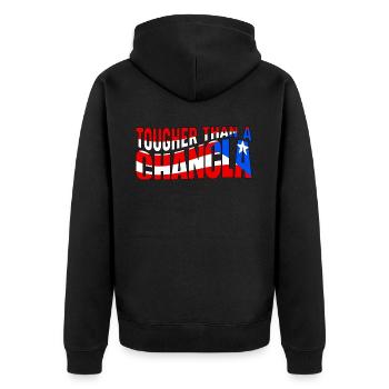 Flag of Puerto Rico Puerto Rico - Unisex Premium Organic Zip Hoodie - black - Back - Nico (187cm)