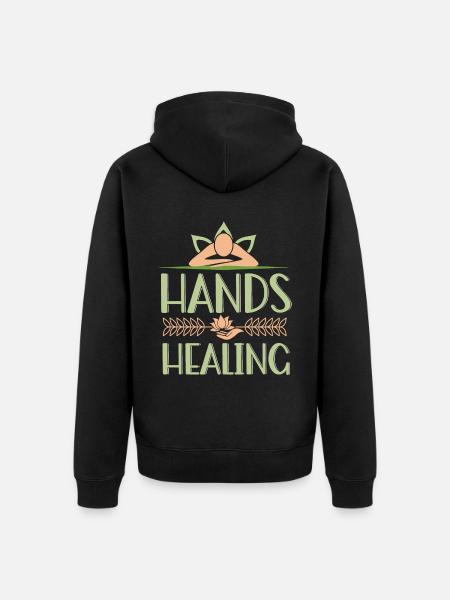 Massagetherapeuten Therapie Masseuse Wertschätzung - Unisex Premium Bio Zip Hoodie - Schwarz