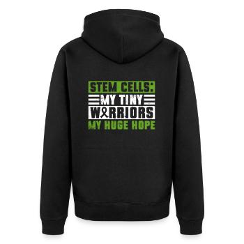 Stem Cell Transplant Stem Cell Donor Stem Cell - Unisex Premium Organic Zip Hoodie - black - Back - Nico (187cm)