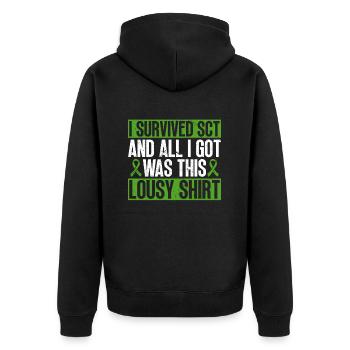 Stem Cell Transplant Stem Cell Donor Stem Cell - Unisex Premium Organic Zip Hoodie - black - Back - Nico (187cm)