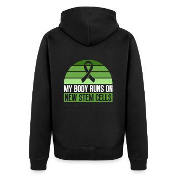 Stem Cell Transplant Stem Cell Donor Stem Cell - Unisex Premium Organic Zip Hoodie - black - Back - Nico (187cm)