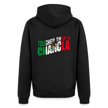 Drapeau de La Chancla Mexique Mexique - Veste à capuche bio Premium Unisexe - noir - Dos - Nico (187cm)