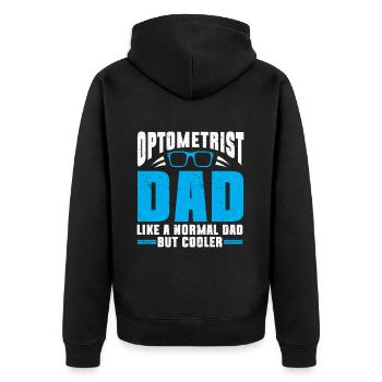 Optometrist Optiker Optometrie - Unisex Premium Bio Zip Hoodie - Schwarz - Hinten - Nico (187cm)