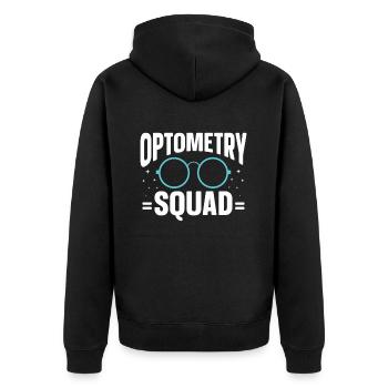 Optometrist Optiker Optometrie - Unisex Premium Bio Zip Hoodie - Schwarz - Hinten - Nico (187cm)