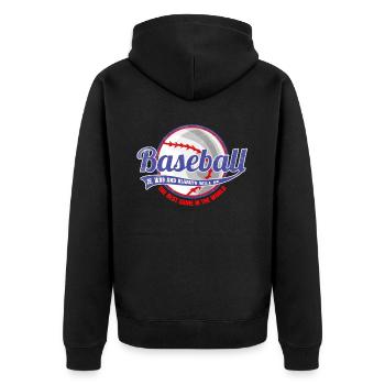 Le baseball est le meilleur sport au monde - Veste à capuche bio Premium Unisexe - noir - Dos - Nico (187cm)