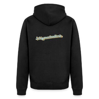 Motorenwärter Abschluss-Geschenk - Unisex Premium Bio Zip Hoodie - Schwarz - Hinten - Nico (187cm)